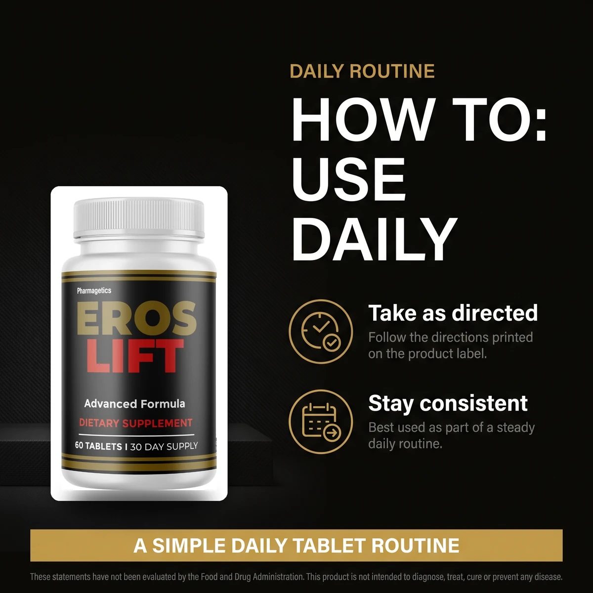 How to use Eros Lift daily: take two tablets and stay consistent with a simple routine