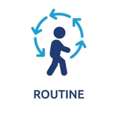 Simple daily routine icon